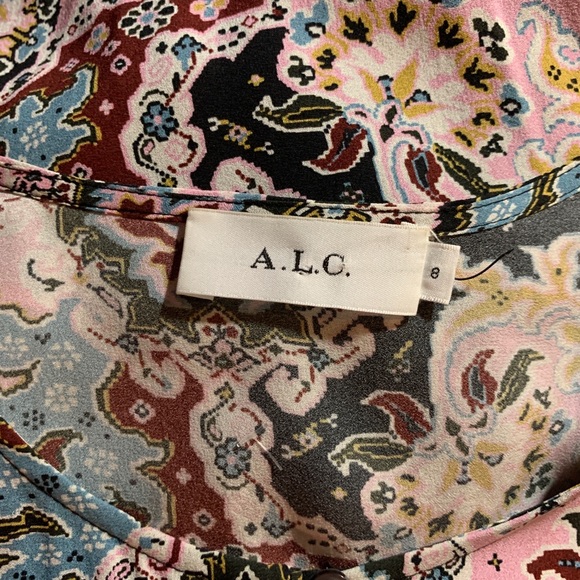 A.L.C. Walter Silk Mini Dress Pink Multi - Picture 5 of 6